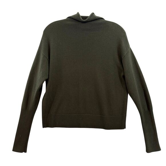 Wilfred Size Small Sweater High Neck Long Sleeve Soft Minimalist Dark Green - Picture 2 of 7